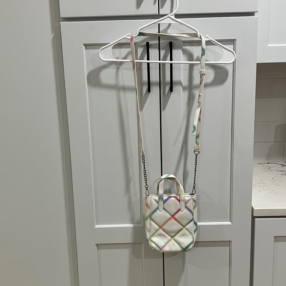 Inc Women's White And Pastel Small Cross Body Removable Strap Purse